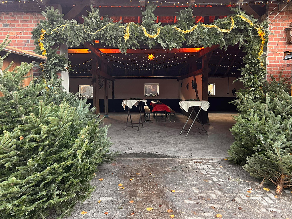 Weihnachtsfeier auf dem Bauernhof